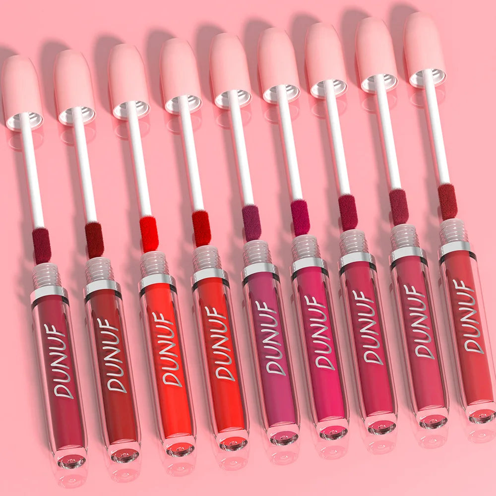 Matte Lip Gloss Lipstick 5pc/set, Waterproof Velvet Long Lasting Non-transfer Highly Pigmented Purple Red Daily&Party Makeup Y2K