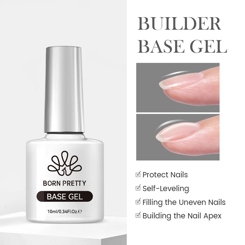 BORN PRETTY Sparkling Glass Bead Cat Magnetic Gel Nail Polish Flash White Spar Red Color Semi Permanent Soak Off UV Gel Varnish