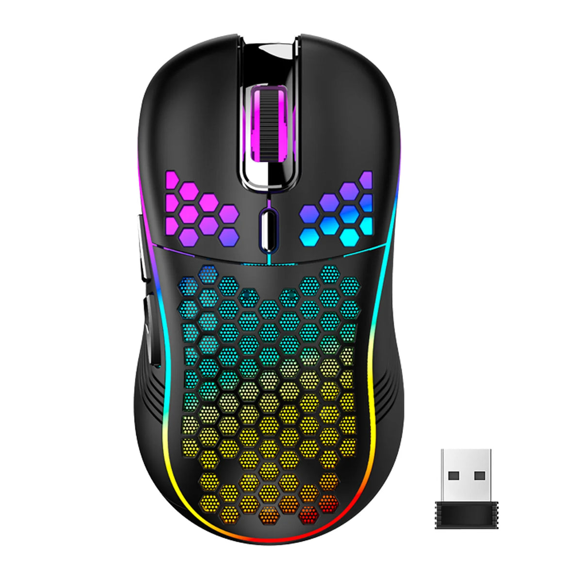 Honeycomb Wired Gaming Mouse RGB Backlight 7200 Adjustable DPI Ergonomic USB Computer Mice for Windows PC & Laptop Gamers
