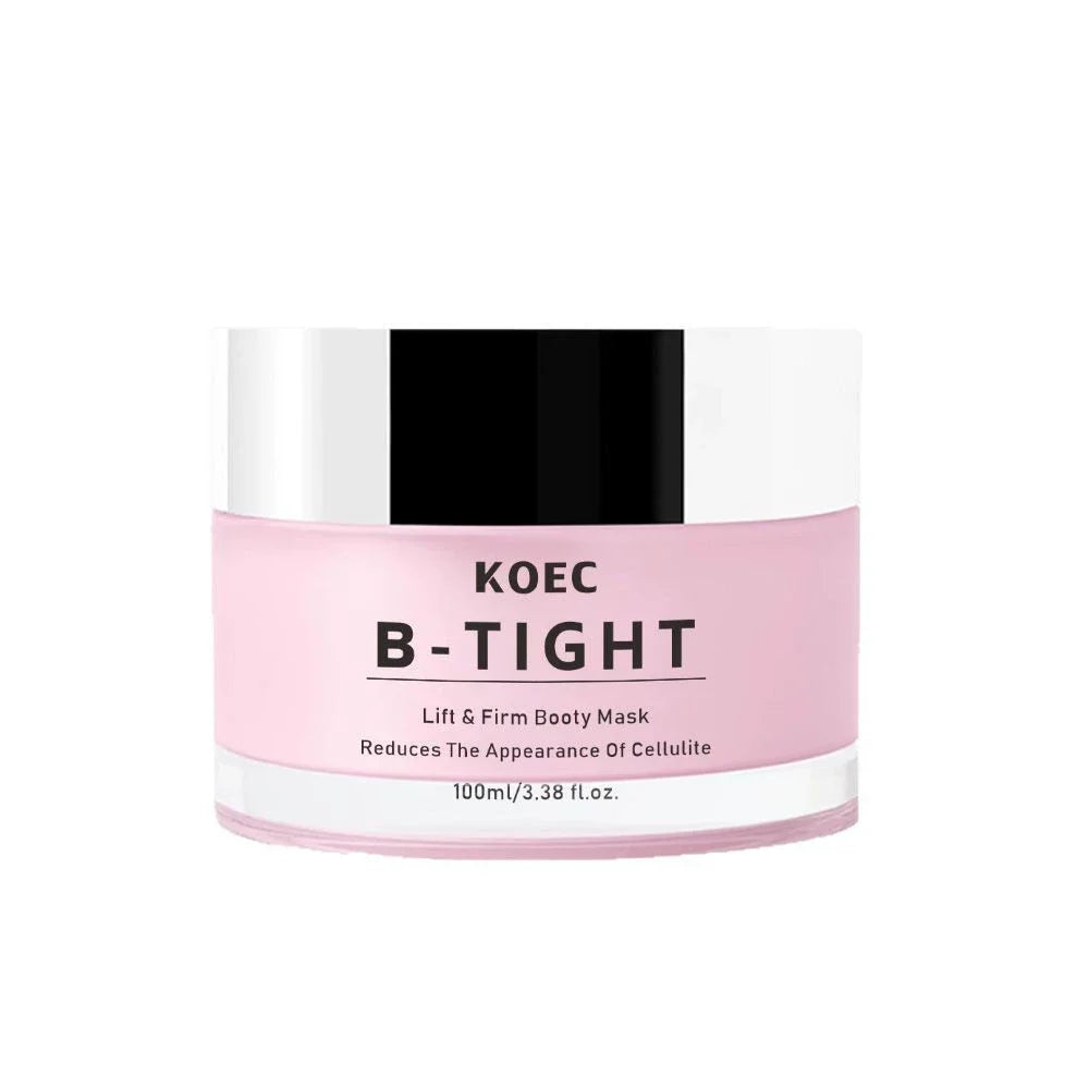 100ml KOEC B-TIGHT Lifting Firming Smoothing Booty Mask Body Cream Reduce Cellulite Hyaluronic Acid Brazil Pepper Guarana Seed