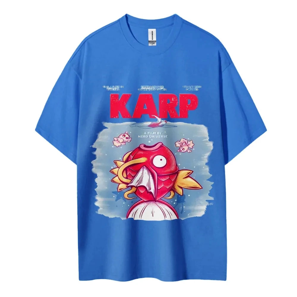 Pokemon T-shirt Men's Pure Cotton Casual Round Neck T-shirt Short Sleeve Clothing Summer Sports Casual Short Sleeve Top