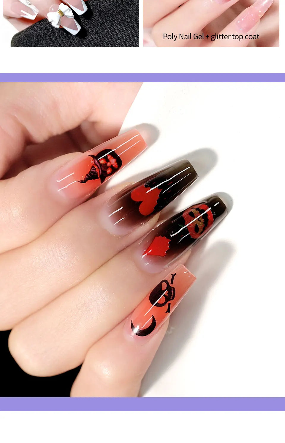 Poly Extension Gel Nail Kit 14 PCS 15ML Quick Building UV/LED Gel with Slip Solution and Nails Art Lamp for Beginner Manicure