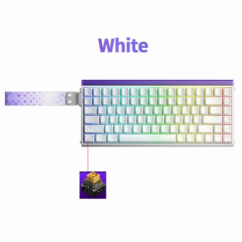 AULA HERO84 HE Wired Mechanical Keyboard RGB Music Rhythm 8K Return Rate Keyboard Magnetic Switch Computer Accessorie for Gamer