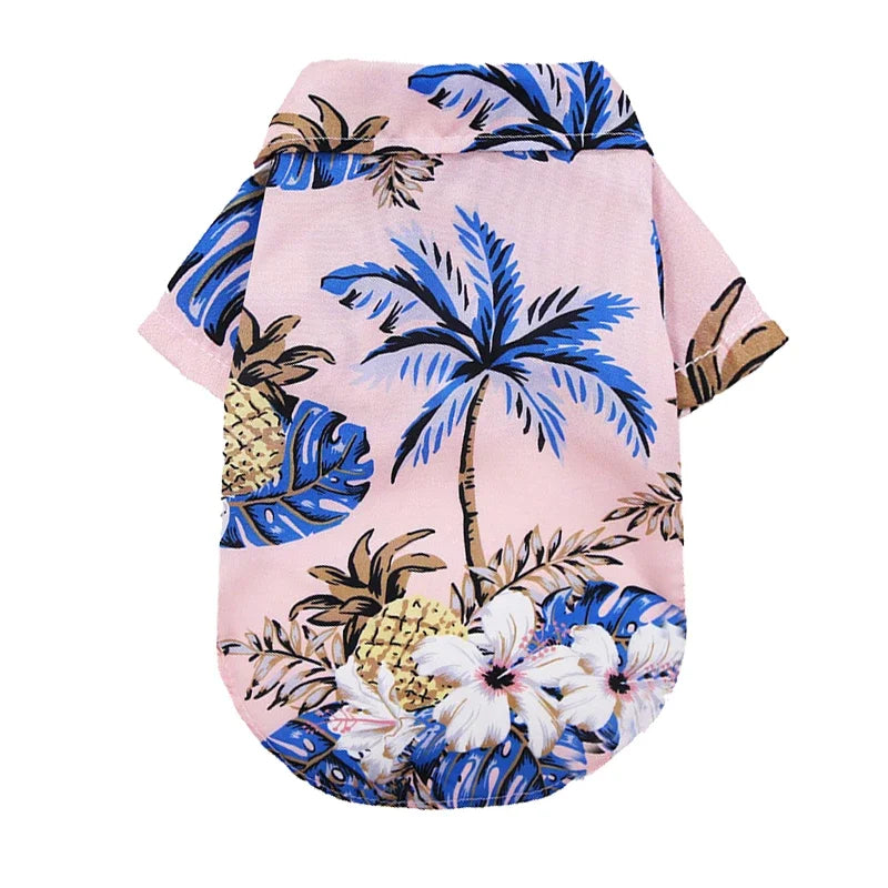 Dog T-Shirts Hawaiian Beach Style Thin Breathable Summer Dog Clothes for Small Dogs Puppy Pet Cat Vest Chihuahua Yorkies Poodle