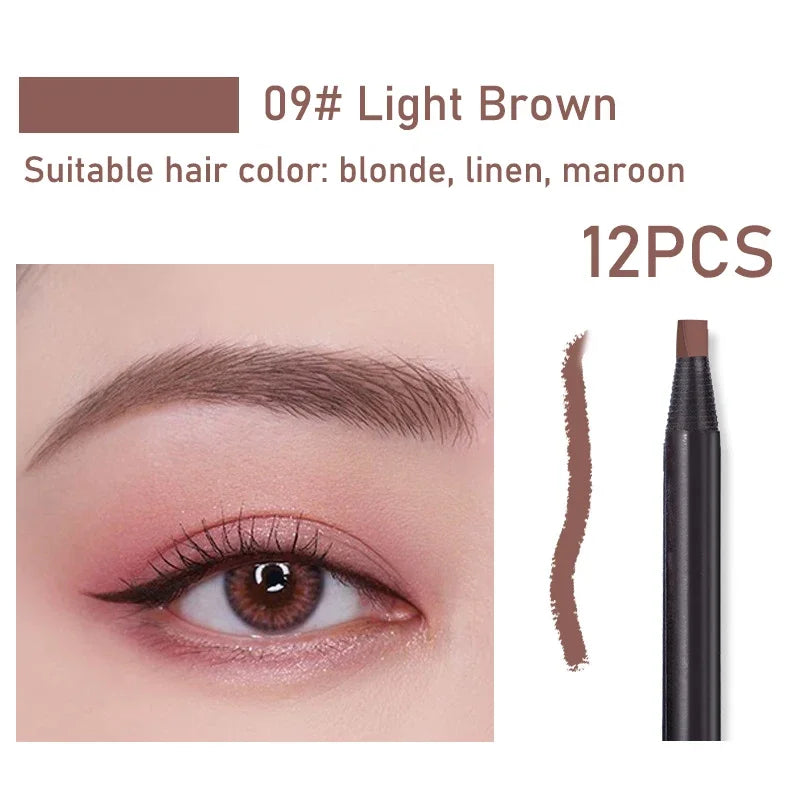 HAOZHUANG Waterproof Long Lasting Eyebrow Pencils with Soft Brush Eyebrows Makeup Tool Permanent Makeup Tattoo Accessories