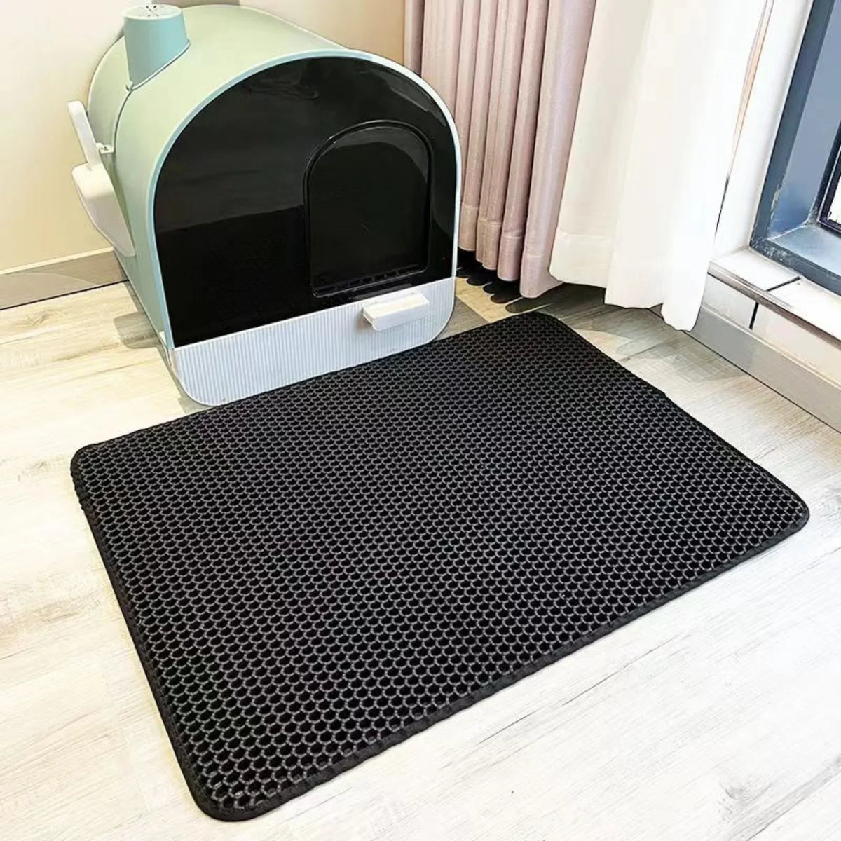 Extra Large Cat Litter Mat Heavy Duty Waterproof 2 Layer Non Slip Washable Pet Floor Protector Litter Box Sand Stopper