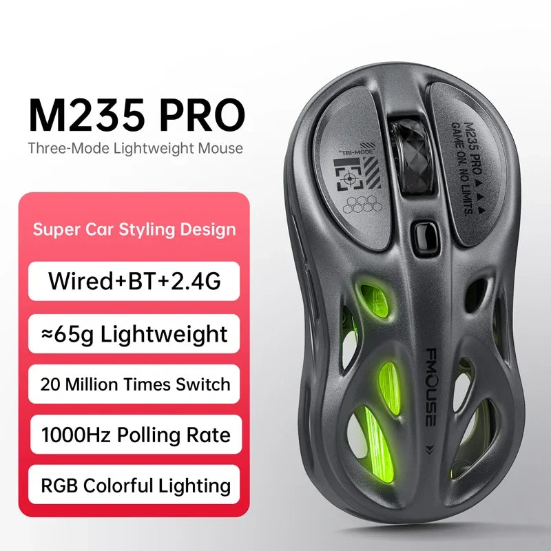 Lenovo Tri-mode Wireless Bluetooth Mouse Lightweight Computer Rgb Illuminated Gaming Mouse Portable Tablet Universal Mouse