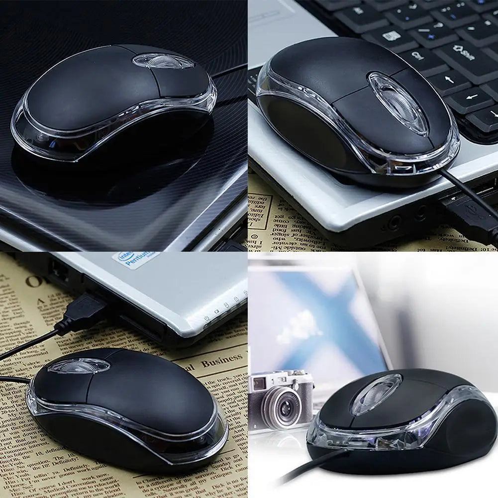 1Pc Wired USB Optical 3-Button Mouse 1000 DPI Wired Mouse For Home Office Use For Laptop And Desktop Computer