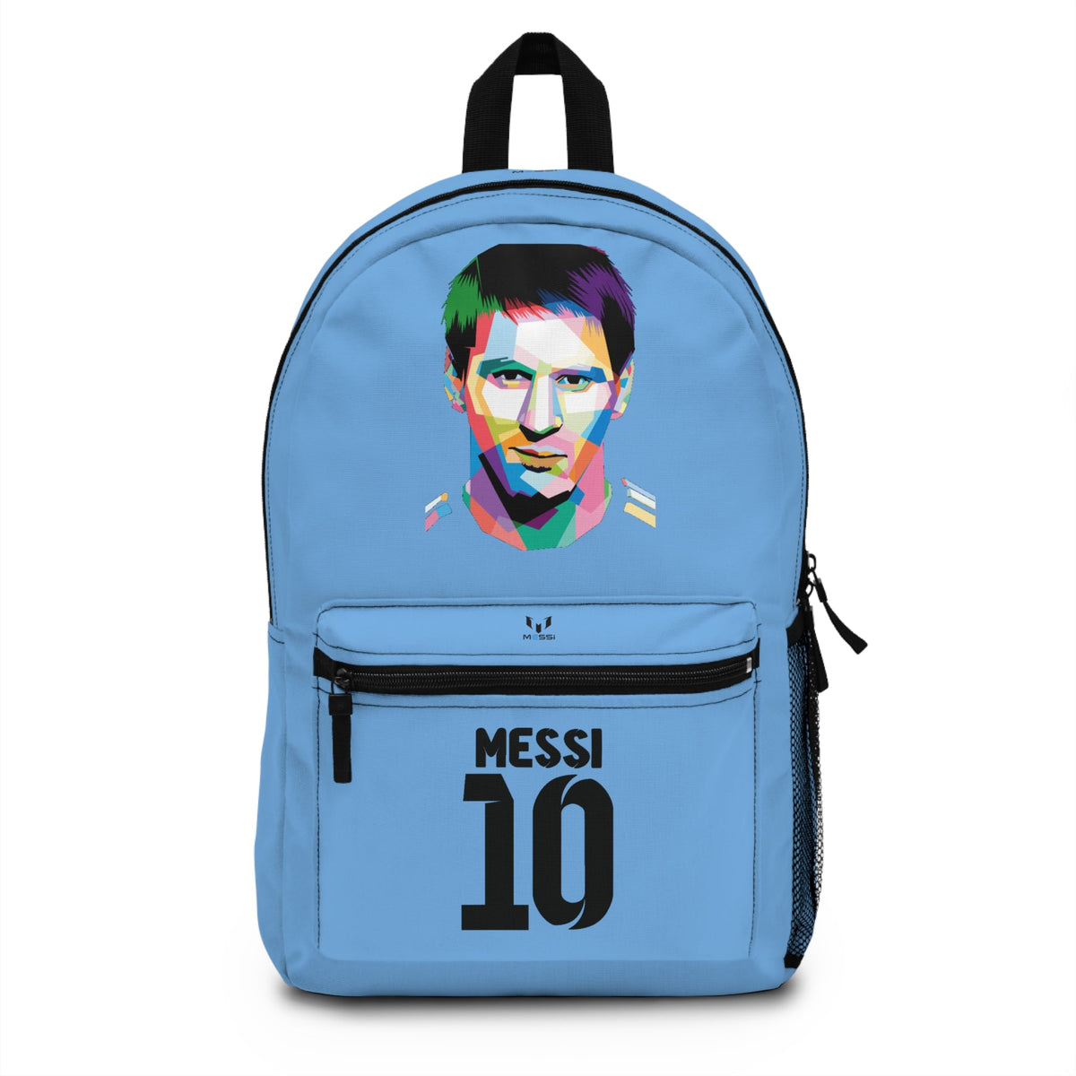 Leo Messi school backpack for boys in 21 colors featuring ergonomic design and premium LM10 graphics at Dobermen Premier.