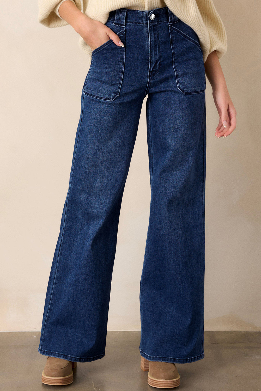 Dirty blue Daily Fashion Straight Leg Mid-rise Shift Jeans