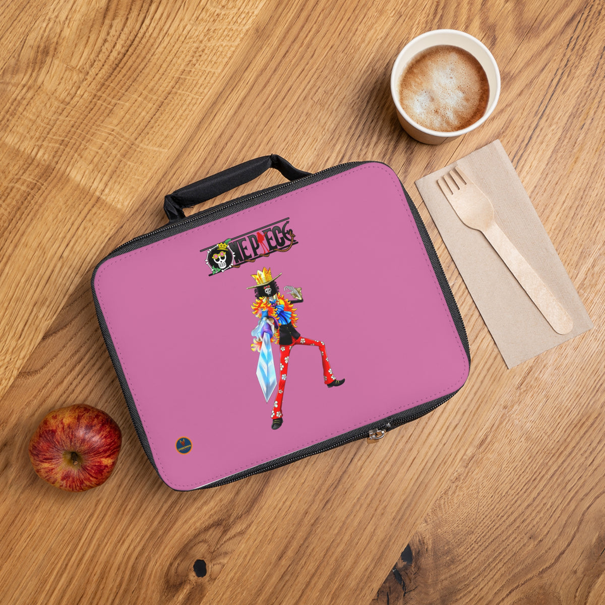 Brook One Piece Anime Lunch Bag Light pink 🍱