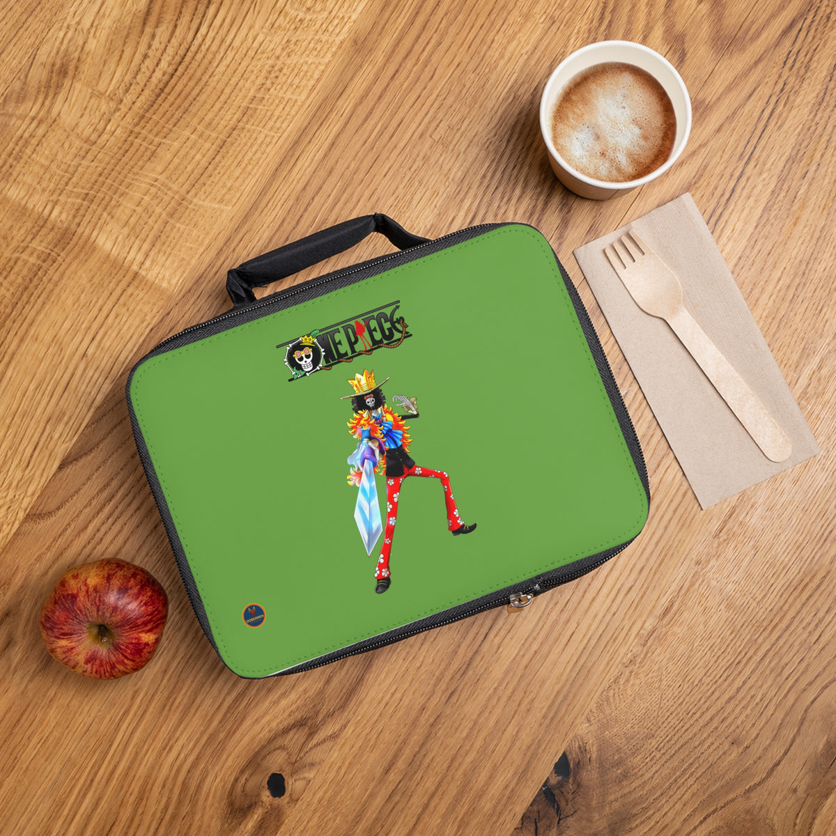 Brook One Piece Anime Lunch Bag Green 🍱
