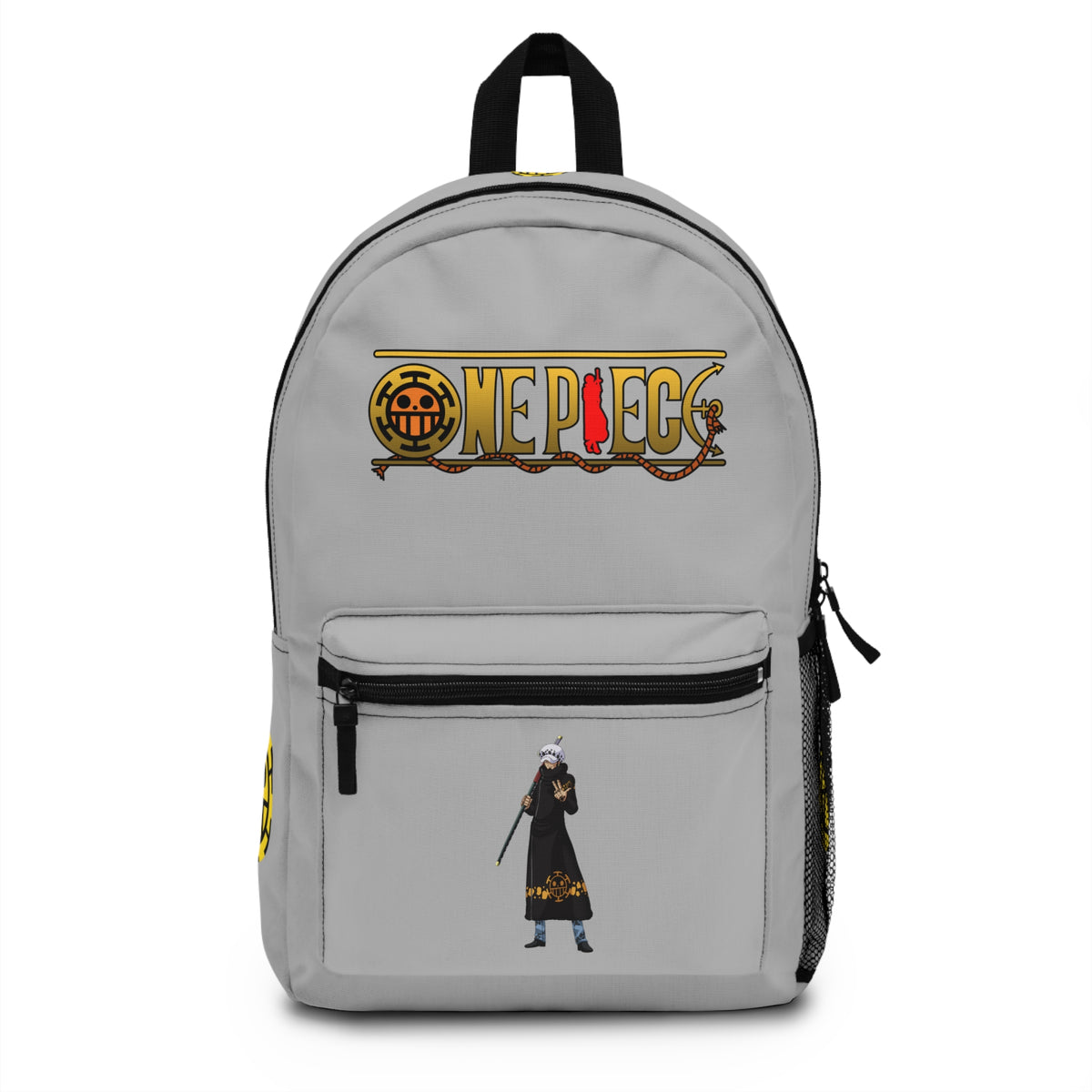 Trafalgar D. Water Law One Piece Anime Backpack Light grey ⚓