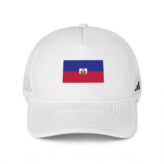 Haiti Flag Trucker Cap - Embroidered Mesh Baseball Hat
