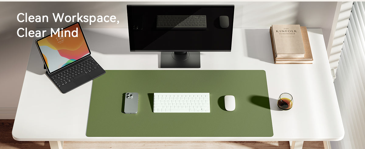 YSAGi Premium PU Leather Desk Mat: Non-Slip Waterproof Office Protector