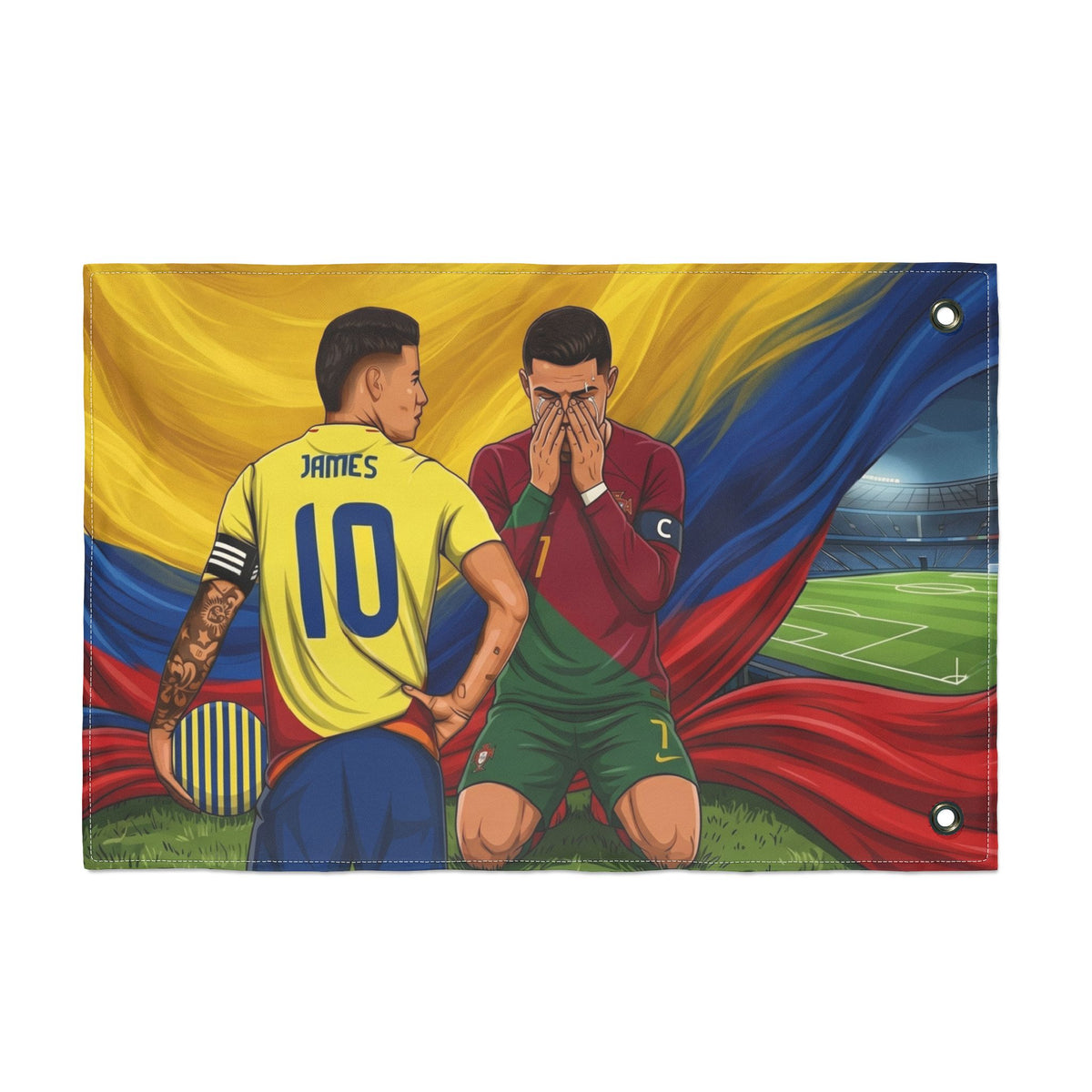 Colombia Soccer Double-Sided Flag – James #10 Tribute