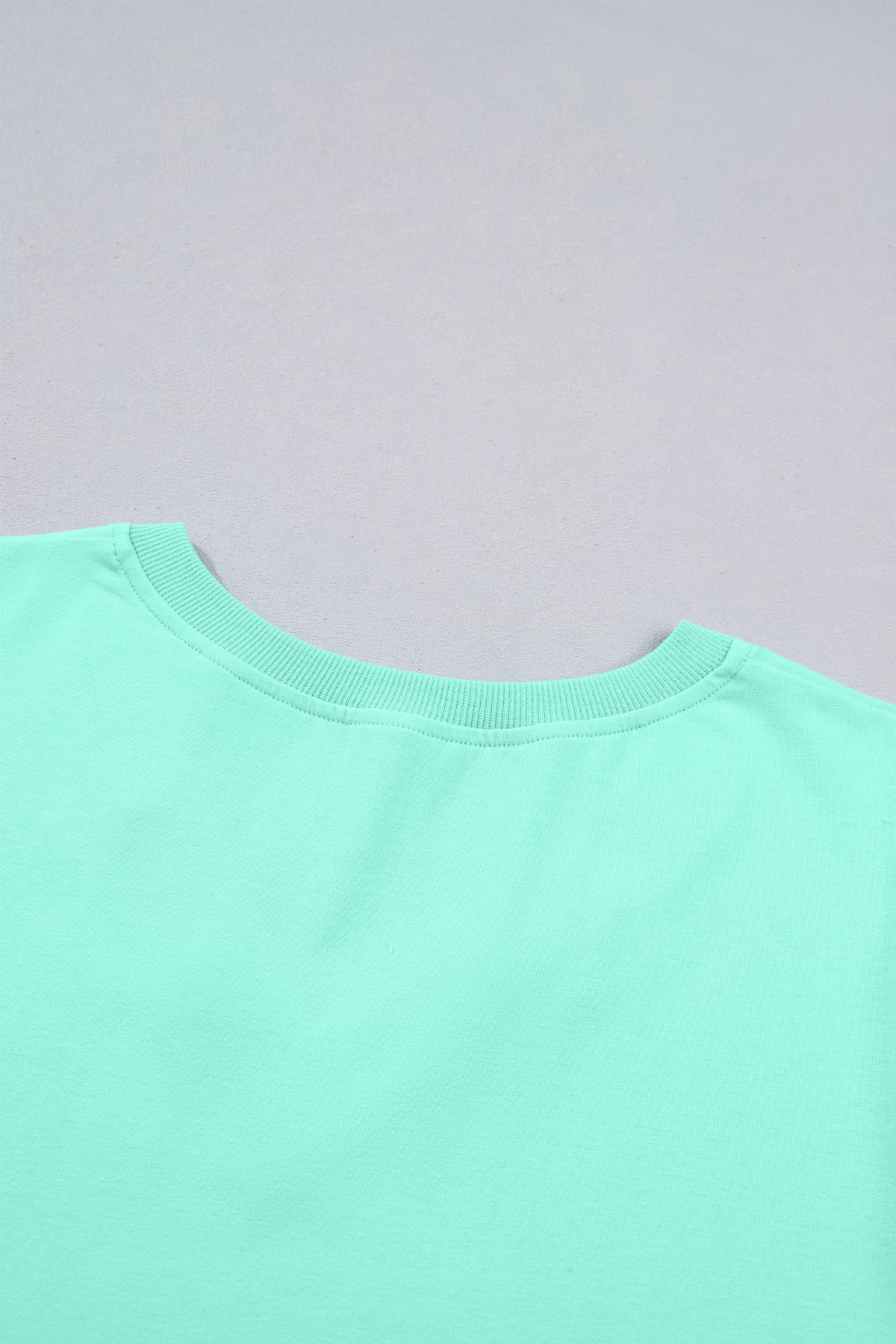 Bonbon Solid Color V Neck Short Puff Sleeve Blouse