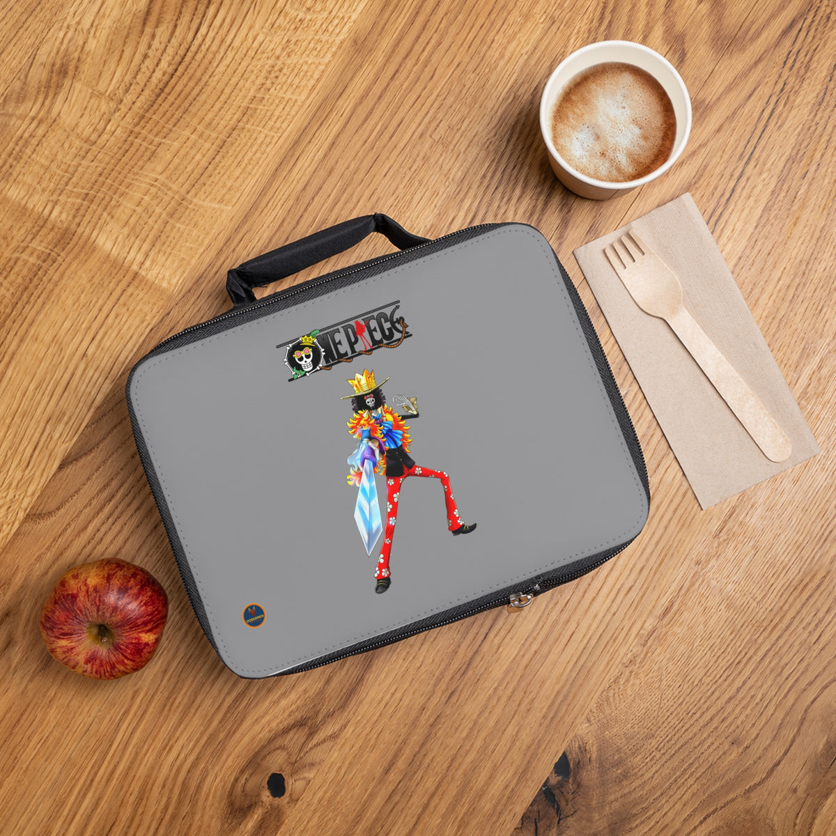 Brook One Piece Anime Lunch Bag Grey 🍱