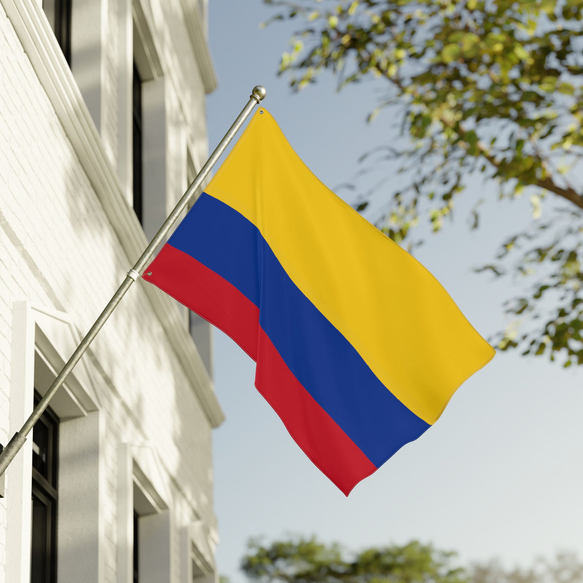 Colombian Tricolor Double-Sided Outdoor Flag — Yellow Blue Red Garden Banner