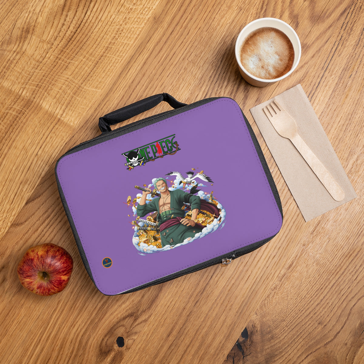 Roronoa Zoro One Piece Anime Lunch Bag Light purple 🍱