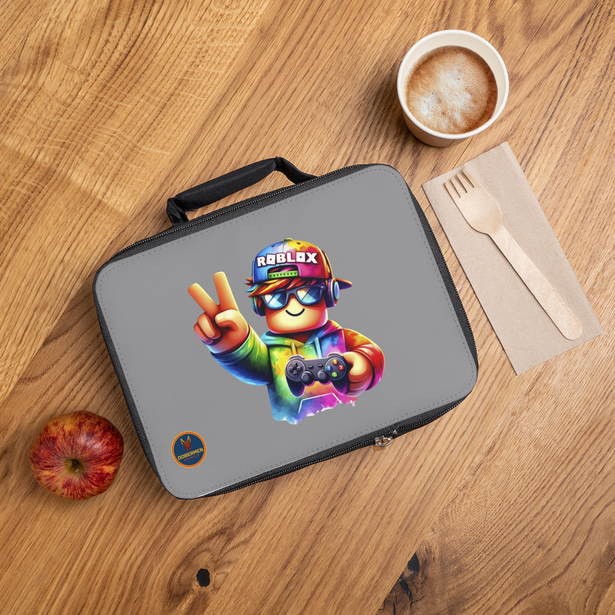 Vibrant Roblox Lunch Box Grey 🌈 🎮🎒