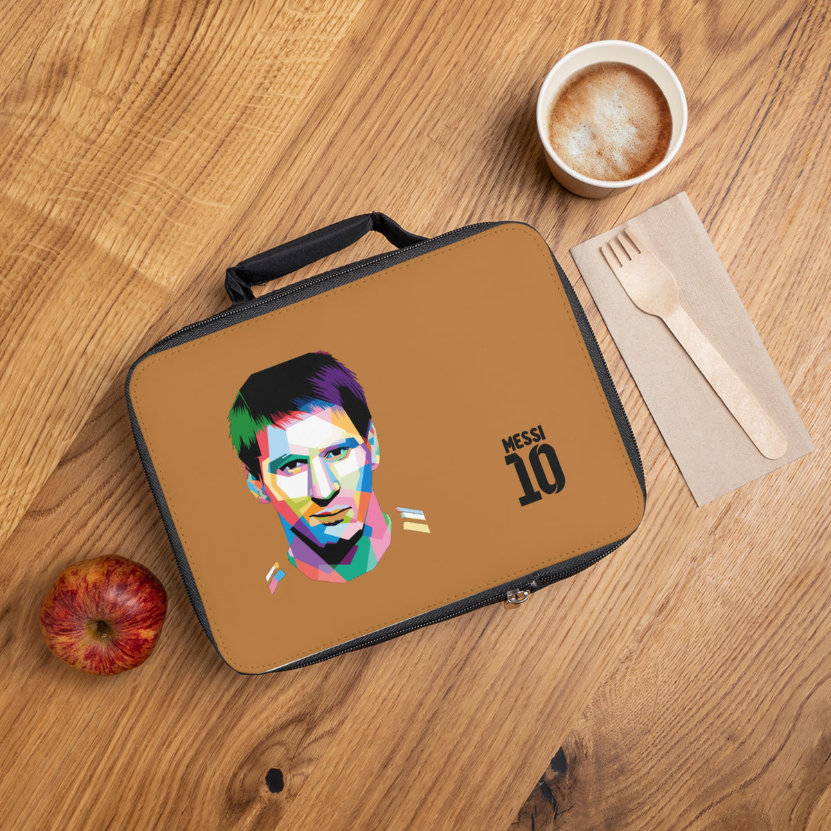 Lionel Messi LM10 Thermal Lunch Bag Light brown ⚽🥶