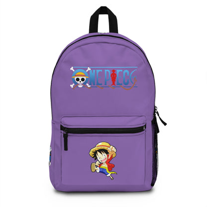 Monkey D. Luffy One Piece Anime Backpack Light purple 🏴‍☠️