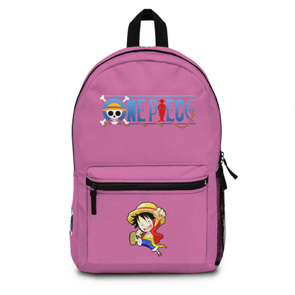 Monkey D. Luffy One Piece Anime Backpack Light pink 🏴‍☠️