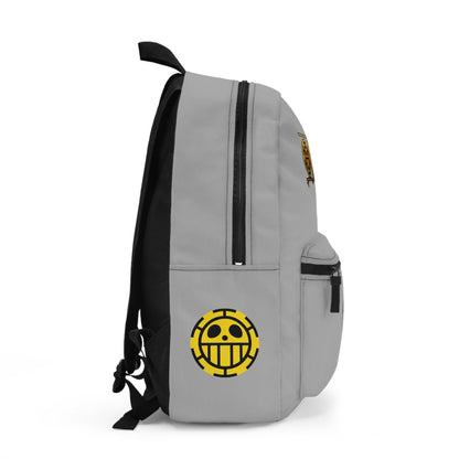 Trafalgar D. Water Law One Piece Anime Backpack Light grey ⚓