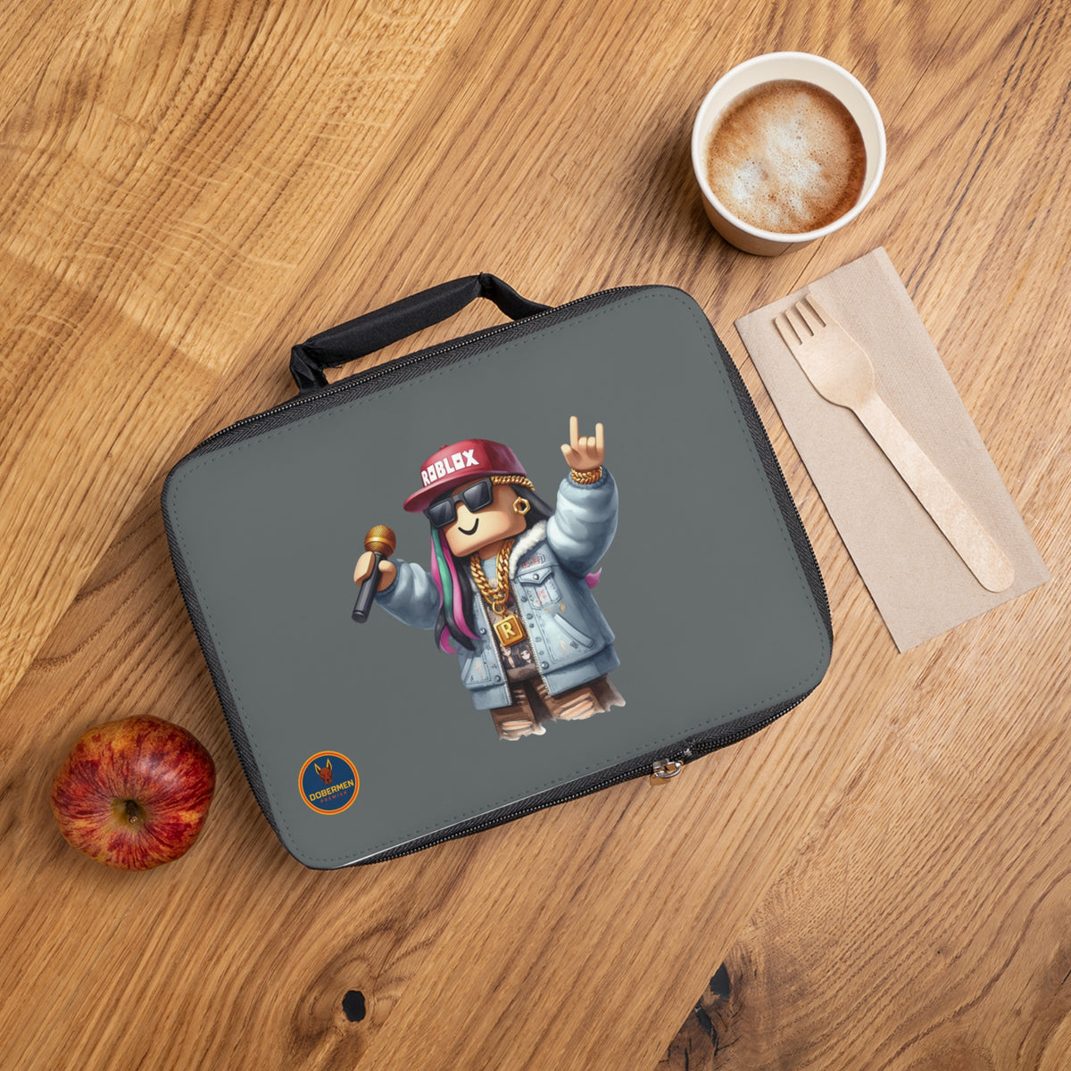 Insulated Roblox Lunch Tote Dark grey 🎮✨⚡