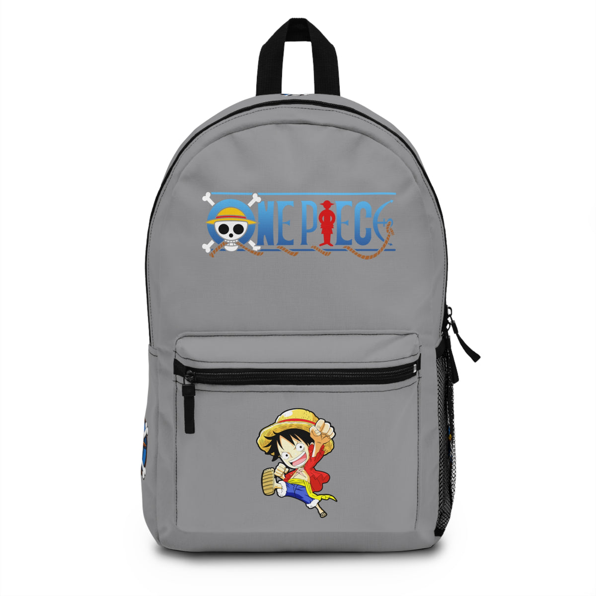 Monkey D. Luffy One Piece Anime Backpack Grey 🏴‍☠️