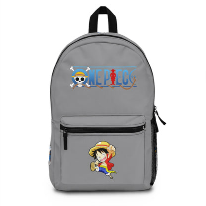 Monkey D. Luffy One Piece Anime Backpack Grey 🏴‍☠️