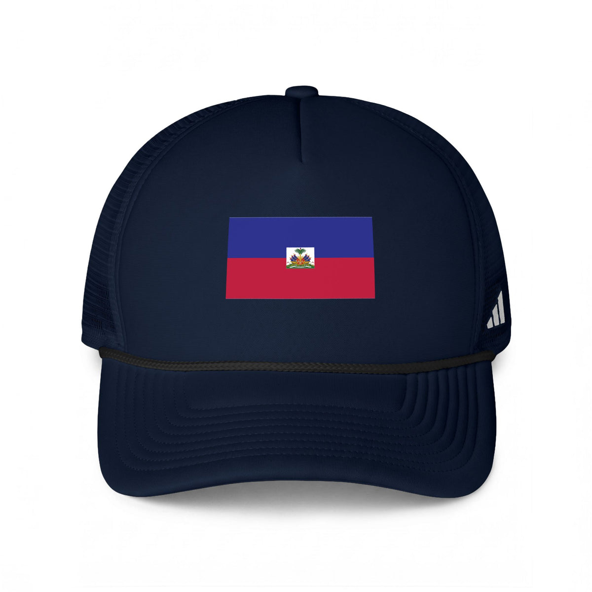 Haiti Flag Trucker Cap - Embroidered Mesh Baseball Hat