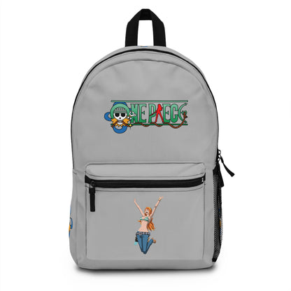 Nami One Piece Anime Backpack Light grey 🗺️