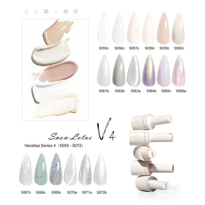 VENALISA 10ml Nail Gel Polish 90Colors HEMA/TPO Free UV LED Soak Off Long Lasting High Gloss Base TopCoat for Salon DIY Manicure