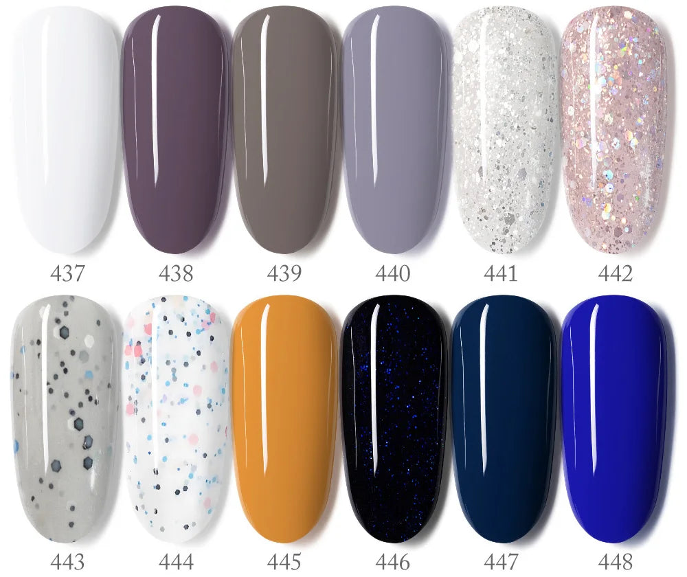 VIP5 VENALISA Gel Nail Polish Kit Hema Free Nude Pink Glitter Gorgeous Color Nail Manicure Soak off UV LED Nail Gel Varnish Set
