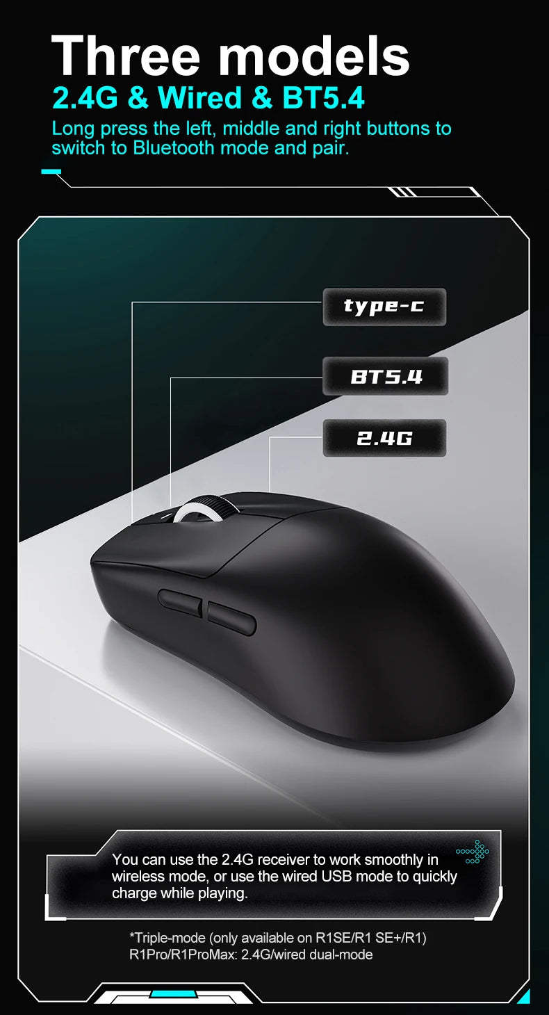 ATK VXE Dragonfly R1 Pro MAX Wireless Gaming Mouse PAW3395 R1 SE Plus Custom Esports FPS Mouse Rechargeable Lightweight Mice