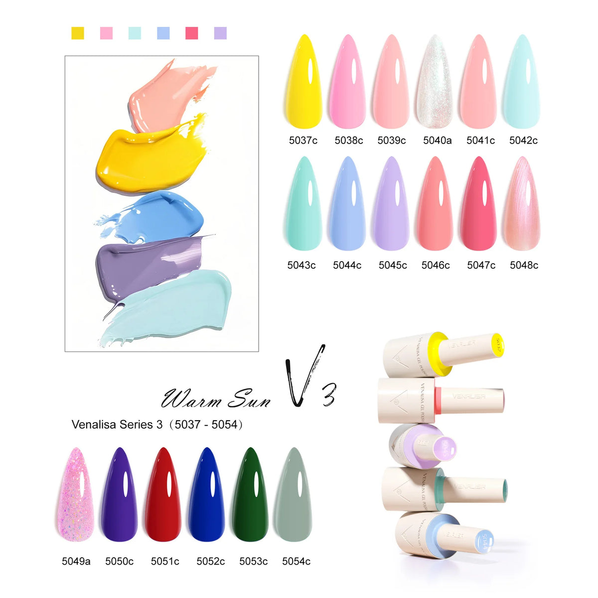 VENALISA 10ml Nail Gel Polish 90Colors HEMA/TPO Free UV LED Soak Off Long Lasting High Gloss Base TopCoat for Salon DIY Manicure