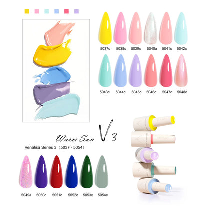 VENALISA 10ml Nail Gel Polish 90Colors HEMA/TPO Free UV LED Soak Off Long Lasting High Gloss Base TopCoat for Salon DIY Manicure
