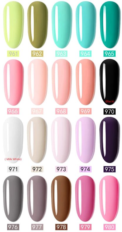 VIP5 VENALISA Gel Nail Polish Kit Hema Free Nude Pink Glitter Gorgeous Color Nail Manicure Soak off UV LED Nail Gel Varnish Set