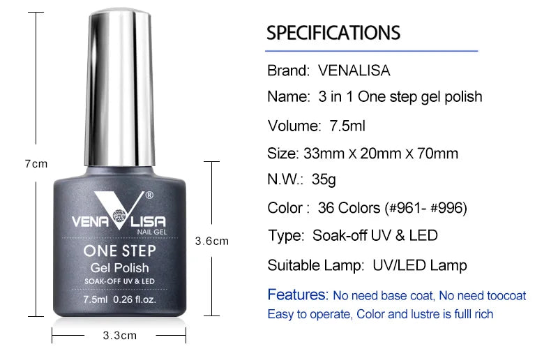 VIP5 VENALISA Gel Nail Polish Kit Hema Free Nude Pink Glitter Gorgeous Color Nail Manicure Soak off UV LED Nail Gel Varnish Set