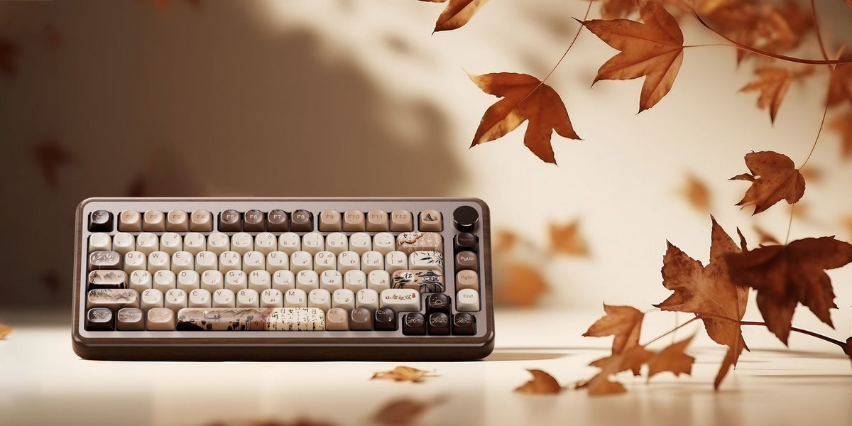 Akko MU02 75% Mountain Seclusion Wooden Mechanical Keyboard RGB Hot-swappable BT5.0/2.4G Wireless & Type-C Wired Gaming Keyboard