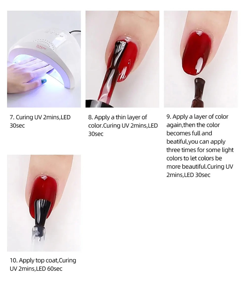 Vendeeni 120g High Capacity Nail Art Functional Gel No Wipe Top Coat Base Coat Painless Extension Gel Leveling Reinforcing Gel