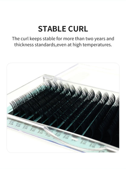 NATUHANA 16Rows B C cc D Eyelash Extensions Individual False Cilio Natural Soft Mink Lashes High Quality Matte Fake Eyelashes