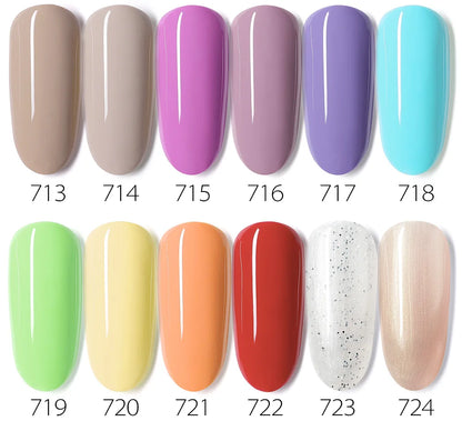 VIP5 Venalisa Nail Gel Polish Kit HEMA FREE Jelly Pink Nude Color Sparkle Gel Varnish Self Leveling Gel Nail Varnish Whole Set