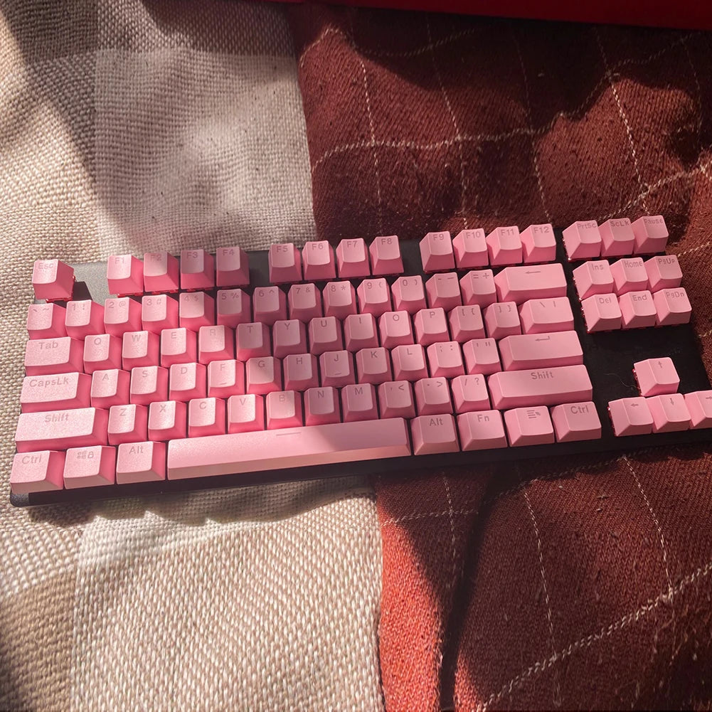 104pcs Universal Mechanical Keyboard Keycaps Ergonomic Blank Keycaps For Cherry MX Mechanical Keyboard Replacement Backlit Key