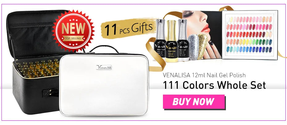VIP5 VENALISA Gel Nail Polish Kit Hema Free Nude Pink Glitter Gorgeous Color Nail Manicure Soak off UV LED Nail Gel Varnish Set