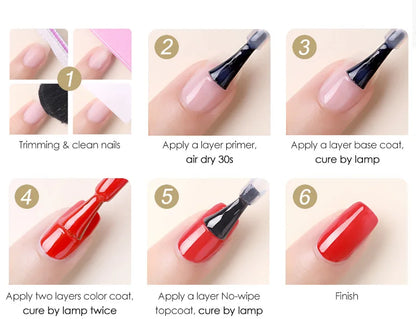 VIP5 VENALISA Gel Nail Polish Kit Hema Free Nude Pink Glitter Gorgeous Color Nail Manicure Soak off UV LED Nail Gel Varnish Set