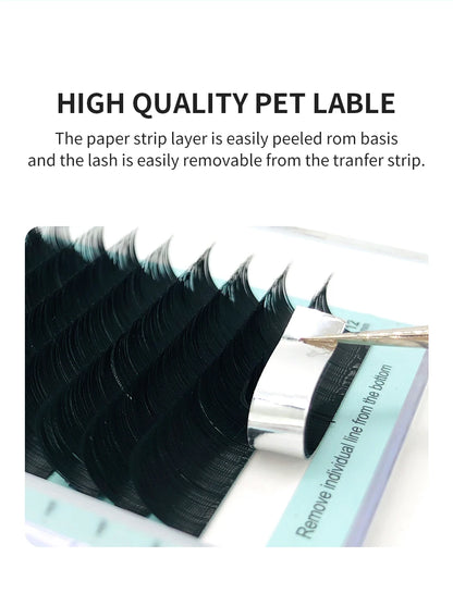 NATUHANA 16Rows B C cc D Eyelash Extensions Individual False Cilio Natural Soft Mink Lashes High Quality Matte Fake Eyelashes
