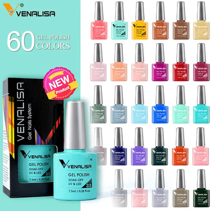 Venalisa VIP4 Nail Gel Polish HEMA/TPO FREE Full Coverage Beautiful Semi Permanent Soak Off UV LED Gel Nail Polish Gel Lacquer